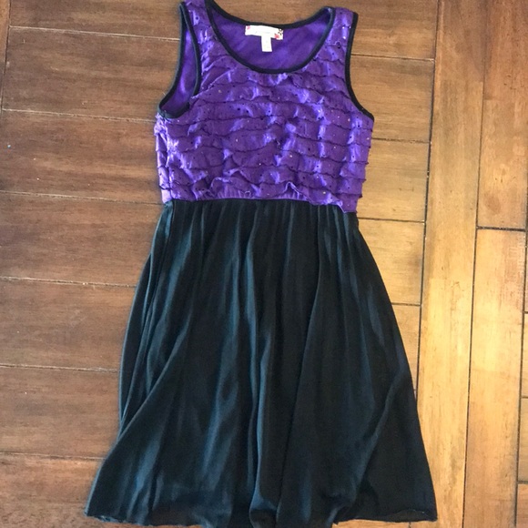 Speechless Other - Speechless- purple and black Flowey size 8 dress